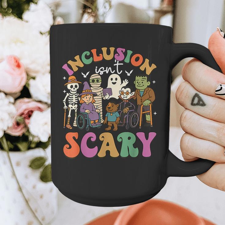 Inclusion Isn't Scary Ghost Mummy Halloween SLP Sped Teacher Graphic Print Coffee Mug, funny design Inclusion Isn't Scary Ghost Mummy Halloween SLP Sped Teacher Graphic Print Coffee Mug, funny design