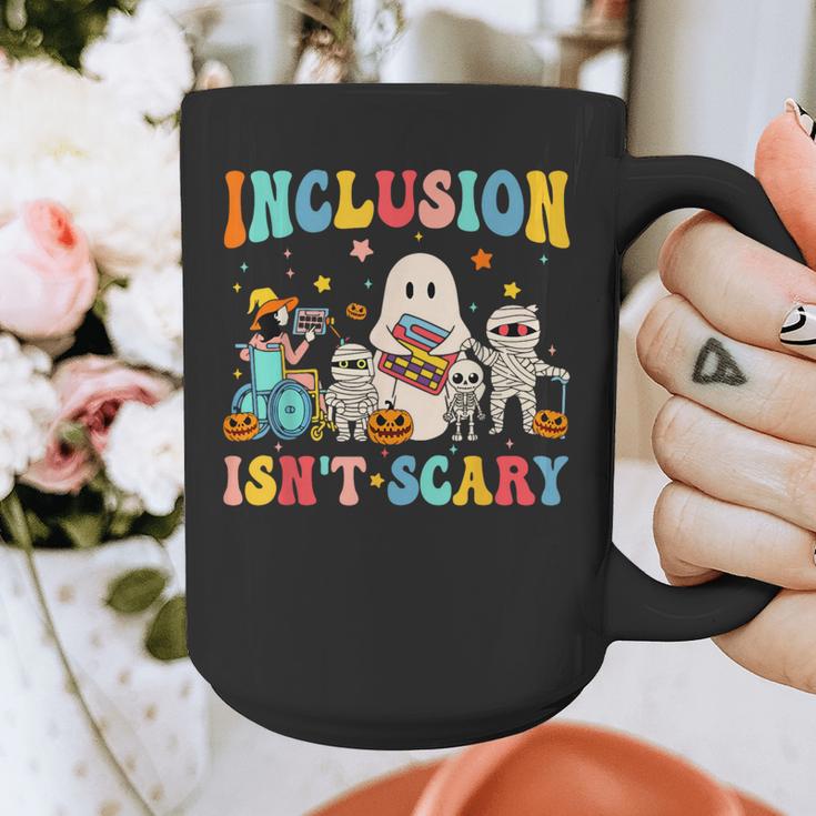 Inclusion Isn't Scary SLP Halloween Sped Teacher Therapy Graphic Print Coffee Mug, funny design Inclusion Isn't Scary SLP Halloween Sped Teacher Therapy Graphic Print Coffee Mug, funny design