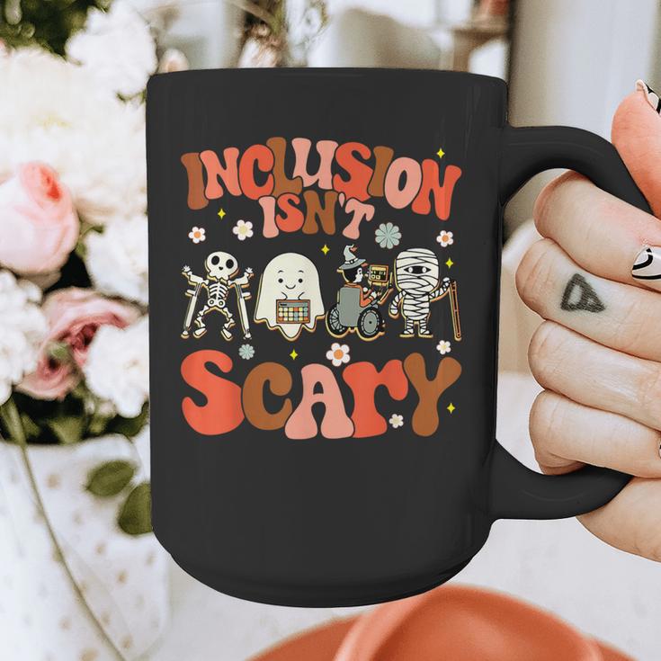 Inclusion Isn't Scary SLP Sped Teacher Halloween Graphic Print Coffee Mug, funny design Inclusion Isn't Scary SLP Sped Teacher Halloween Graphic Print Coffee Mug, funny design
