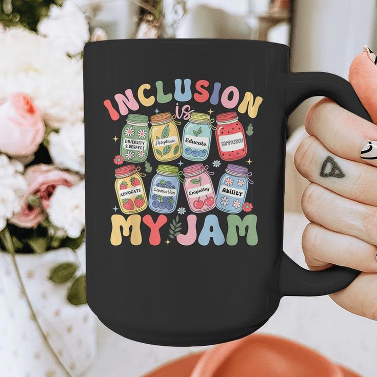 Inclusion Is My Jam SPED Teacher Special Education Life Graphic Print Coffee Mug, funny design