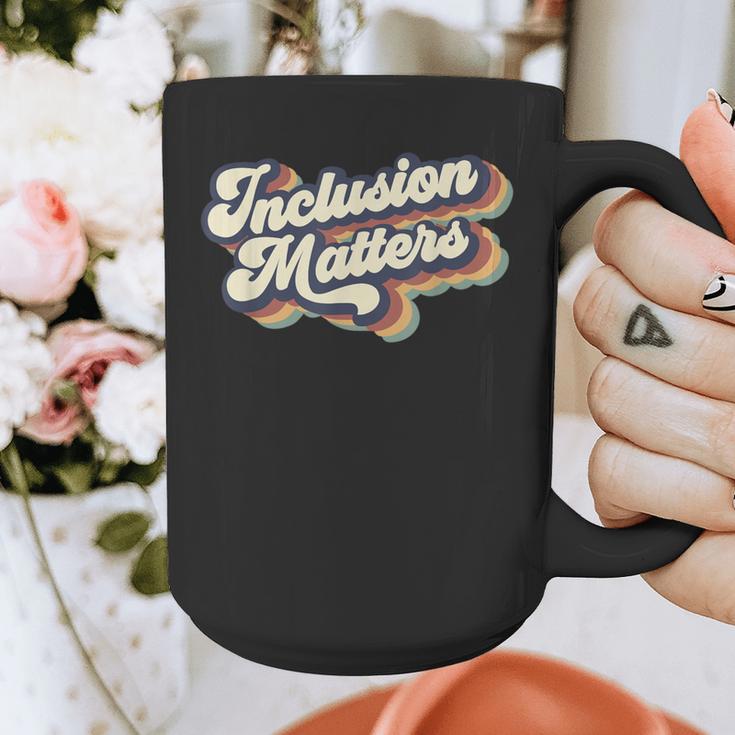 Inclusion Matters Retro Special Education Teacher Women Graphic Print Coffee Mug, funny design