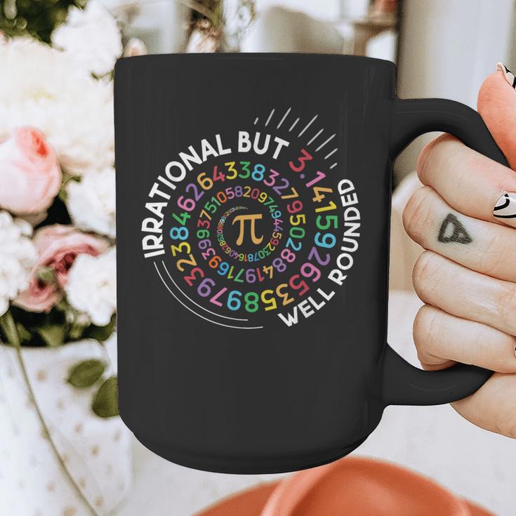 Irrational But Well Rounded Pi Day Math Teacher Student Geek Graphic Print Coffee Mug, funny design