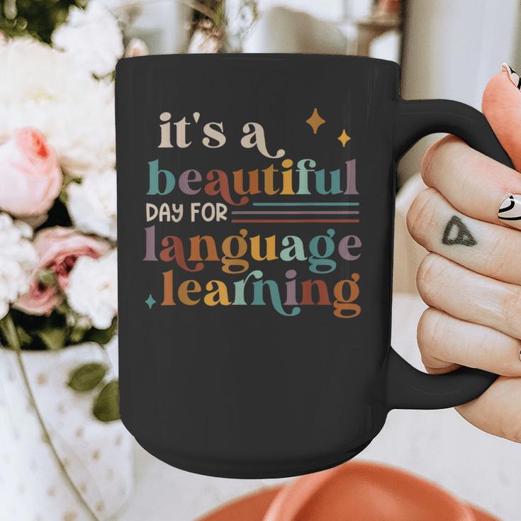 It's A Beautiful Day For Language Learning ESL Teacher ESOL Graphic Print Coffee Mug, Esl Teacher Gifts, funny design It's A Beautiful Day For Language Learning ESL Teacher ESOL Graphic Print Coffee Mug, Esl Teacher Gifts, funny design