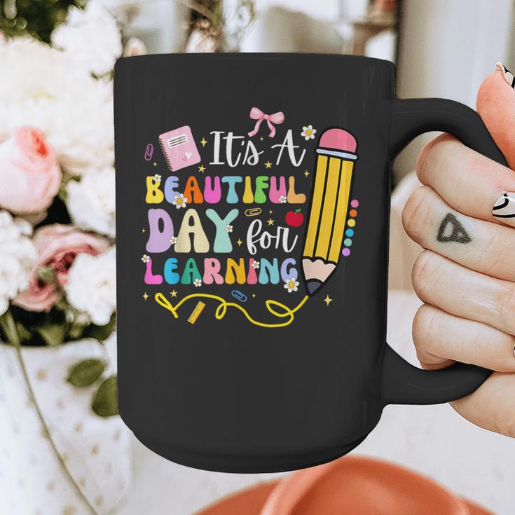 It's Beautiful Day For Learning Teacher Students Girls Boys Graphic Print Coffee Mug, funny design