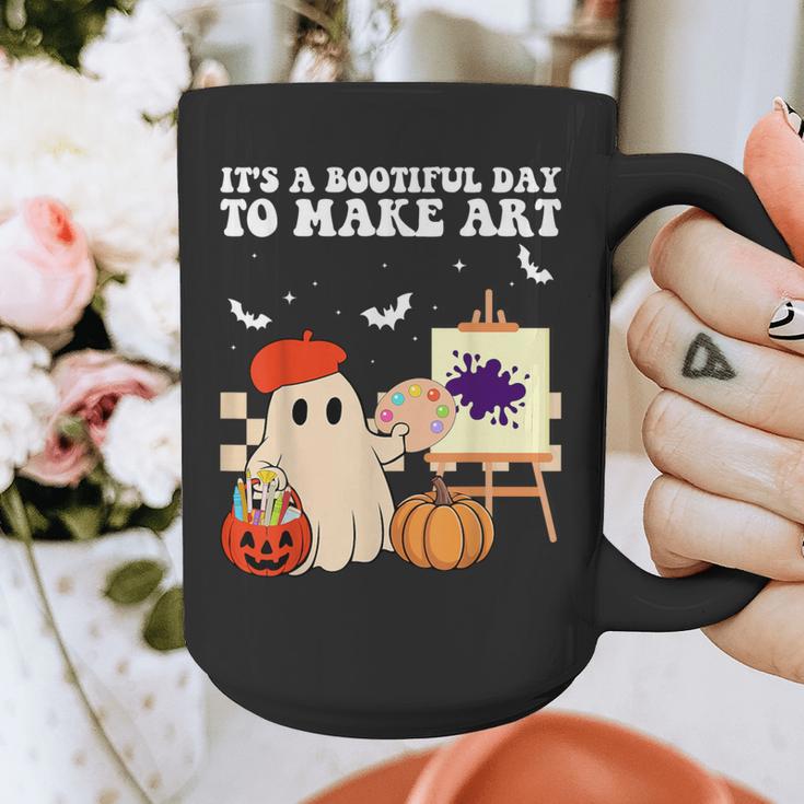It's A Bootiful Day To Make Art Groovy Art Teacher Halloween Graphic Print Coffee Mug, Groovy Teacher Gifts, funny design It's A Bootiful Day To Make Art Groovy Art Teacher Halloween Graphic Print Coffee Mug, Groovy Teacher Gifts, funny design