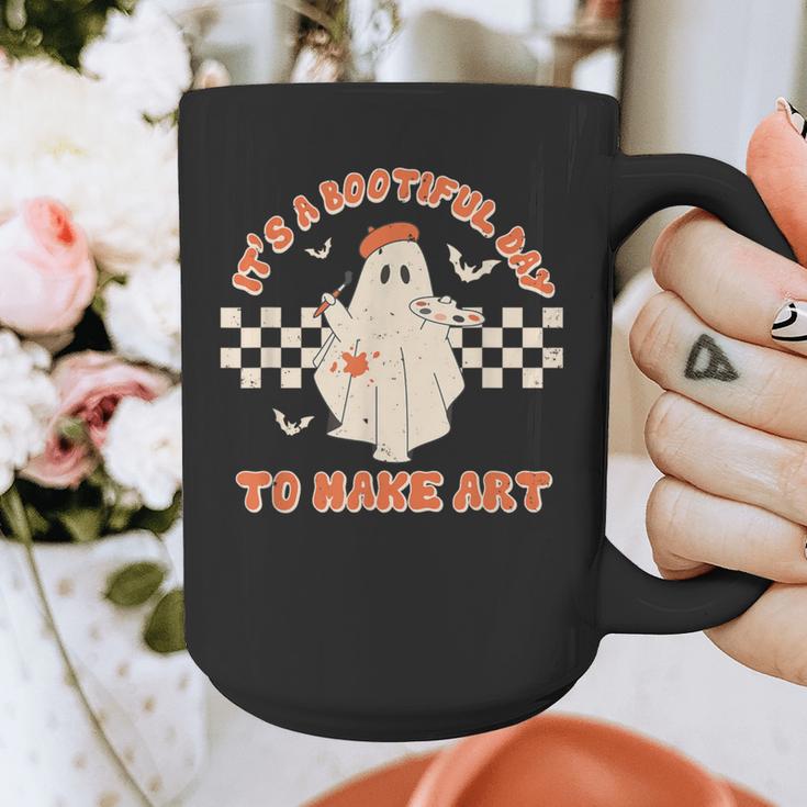 It's A Bootiful Day To Make Art Halloween Art Teacher Graphic Print Coffee Mug, funny design