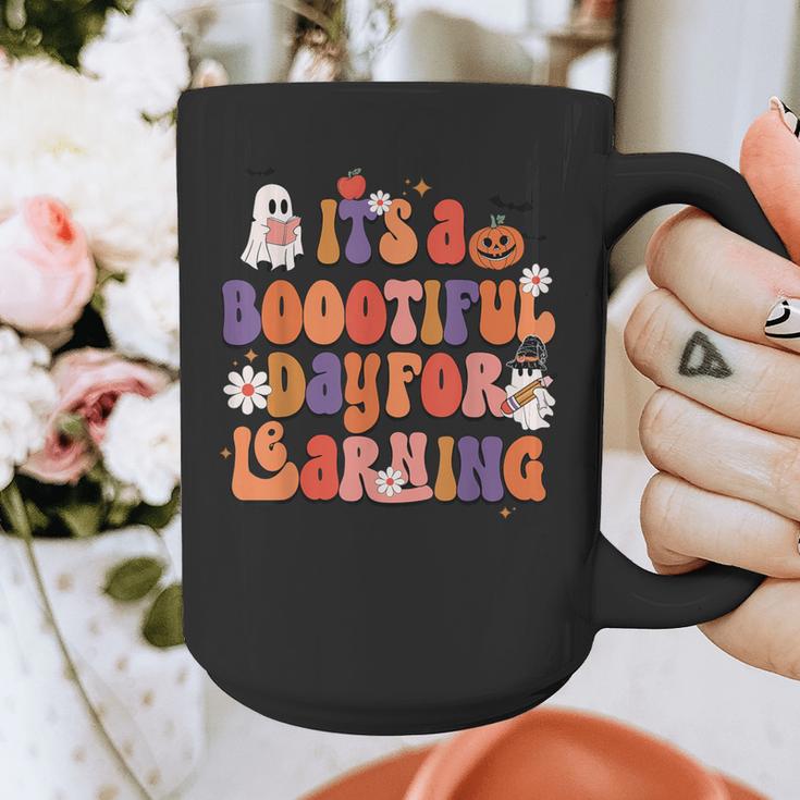 It's A Bootiful Day For Learning Cute Teacher Halloween Graphic Print Coffee Mug, funny design It's A Bootiful Day For Learning Cute Teacher Halloween Graphic Print Coffee Mug, funny design