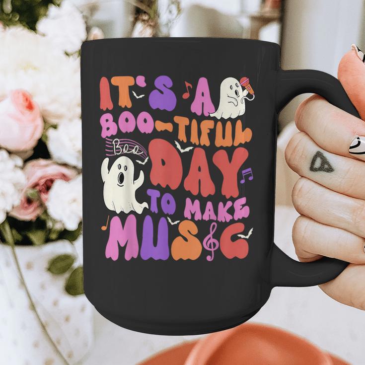 It's a Bootiful Day To Make Music Halloween Music Teacher Graphic Print Coffee Mug, funny design