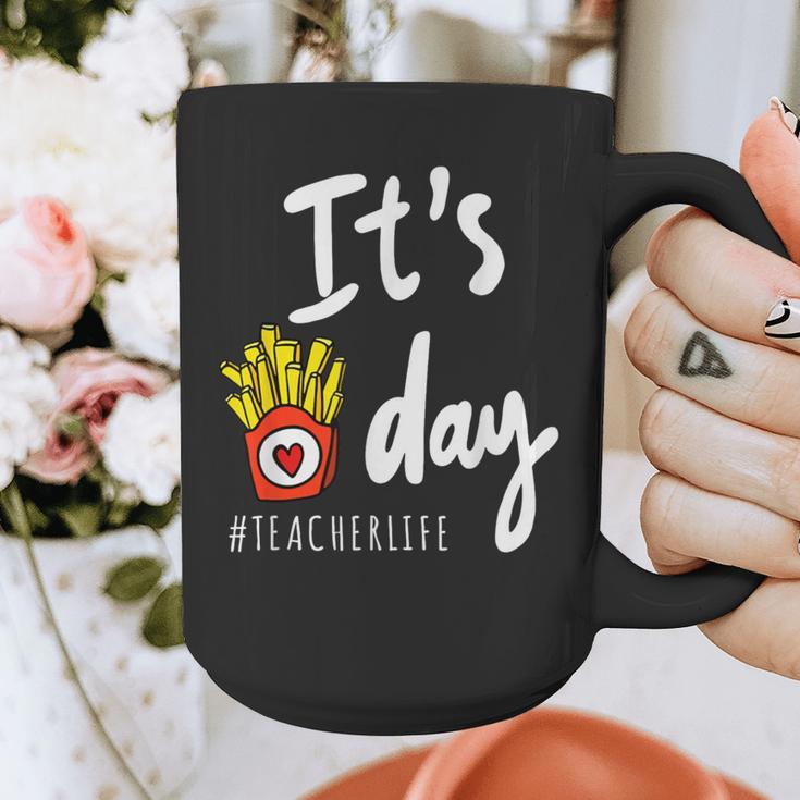 It's Fry Day Teacher Life Graphic Print Coffee Mug, funny design It's Fry Day Teacher Life Graphic Print Coffee Mug, funny design