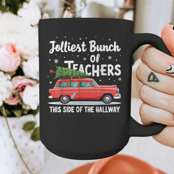 Jolliest Bunch Of Teachers This Side Of The Hallway Xmas PJ Graphic Print Coffee Mug, funny design Jolliest Bunch Of Teachers This Side Of The Hallway Xmas PJ Graphic Print Coffee Mug, funny design