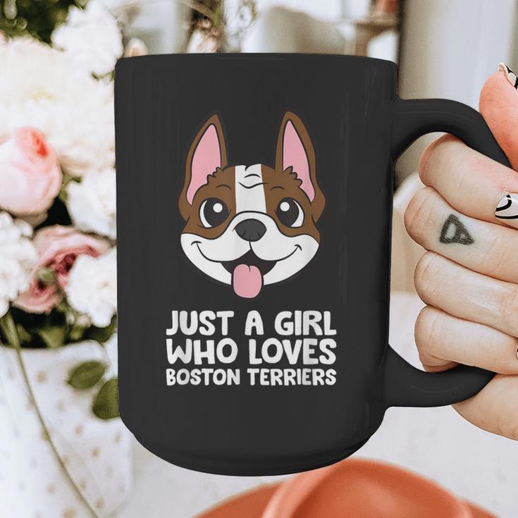 Just a Girl Who Loves Boston Terriers Graphic Print Coffee Mug, funny design