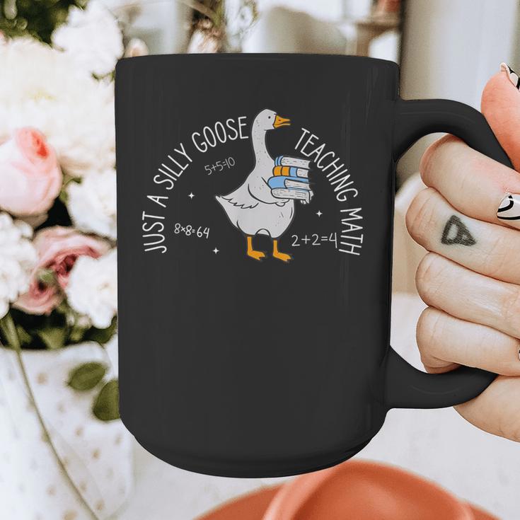 Just A Silly Goose Teaching Math Teacher Back To School Graphic Print Coffee Mug, funny design