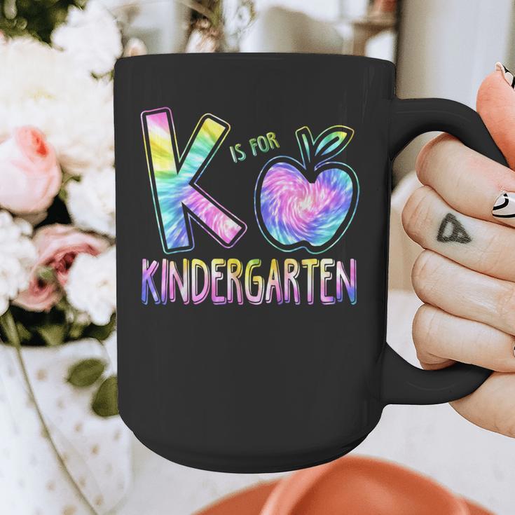 K Is For Kindergarten Teacher Tie Dye Back To School Kinder Graphic Print Coffee Mug, funny design K Is For Kindergarten Teacher Tie Dye Back To School Kinder Graphic Print Coffee Mug, funny design