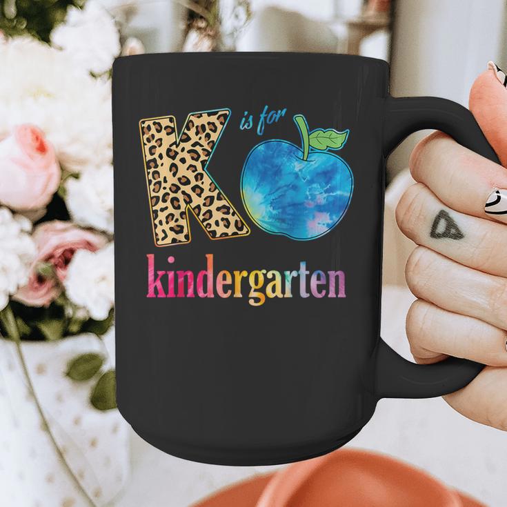 K Is For Kindergarten Teacher Tie Dye Back To School Kinder For Men Women Girls Kids Graphic Print Coffee Mug, funny design