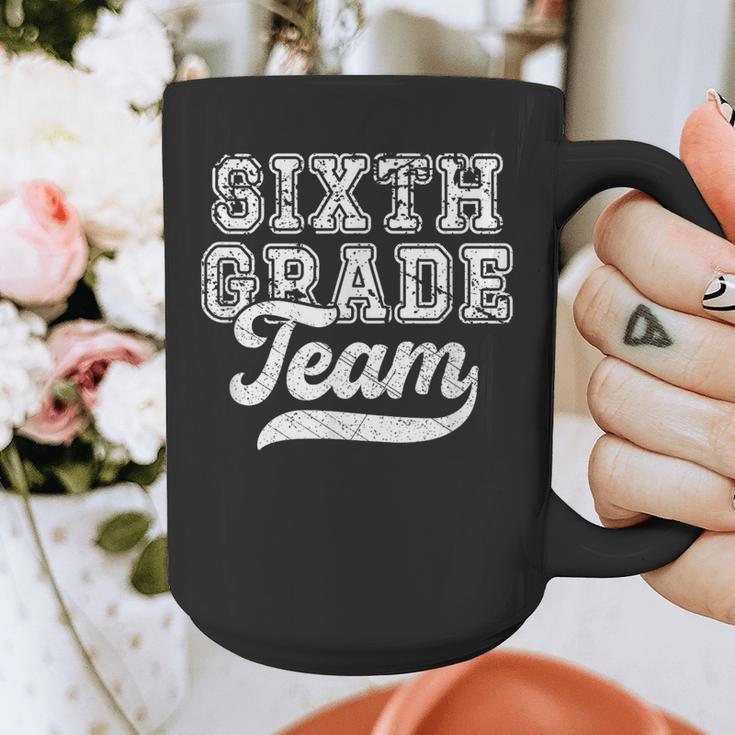 Kids Teacher Sixth Grade Retro Back To School Team 6th Grade Graphic Print Coffee Mug, funny design Kids Teacher Sixth Grade Retro Back To School Team 6th Grade Graphic Print Coffee Mug, funny design