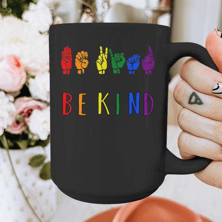 Be Kind Pride Sign Language Rainbow Teachers Interpreter ASL Graphic Print Coffee Mug, funny design Be Kind Pride Sign Language Rainbow Teachers Interpreter ASL Graphic Print Coffee Mug, funny design