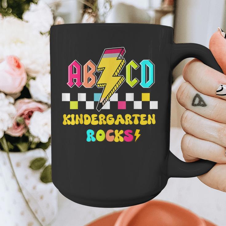 Kindergarten ABCD Rocks Teacher Student Back To School Graphic Print Coffee Mug, funny design Kindergarten ABCD Rocks Teacher Student Back To School Graphic Print Coffee Mug, funny design