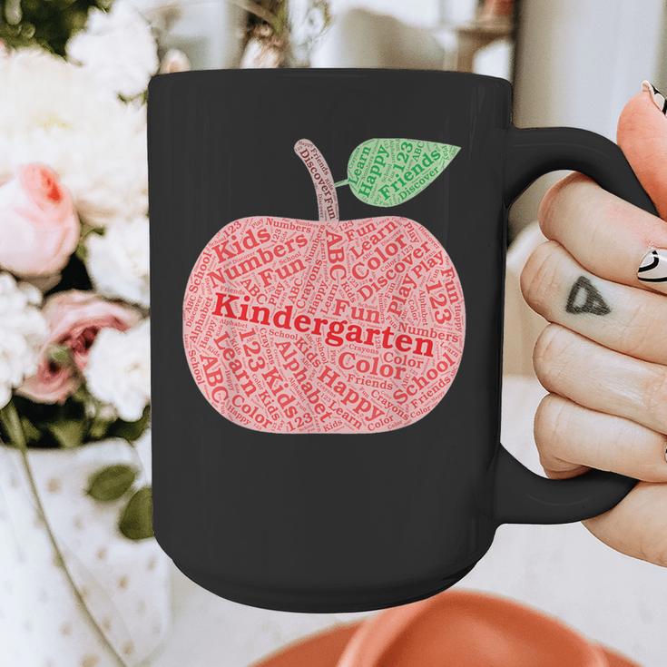 Kindergarten Apple Word Art For Teachers & Students Graphic Print Coffee Mug, funny design Kindergarten Apple Word Art For Teachers & Students Graphic Print Coffee Mug, funny design