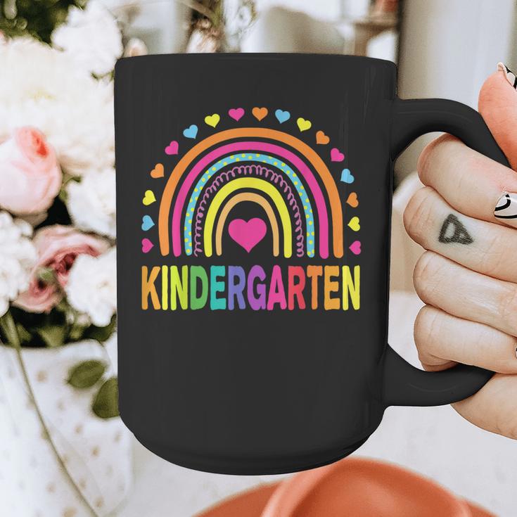 Kindergarten Rainbow Girls Boys Teacher Team Kinder Squad Graphic Print Coffee Mug, funny design Kindergarten Rainbow Girls Boys Teacher Team Kinder Squad Graphic Print Coffee Mug, funny design