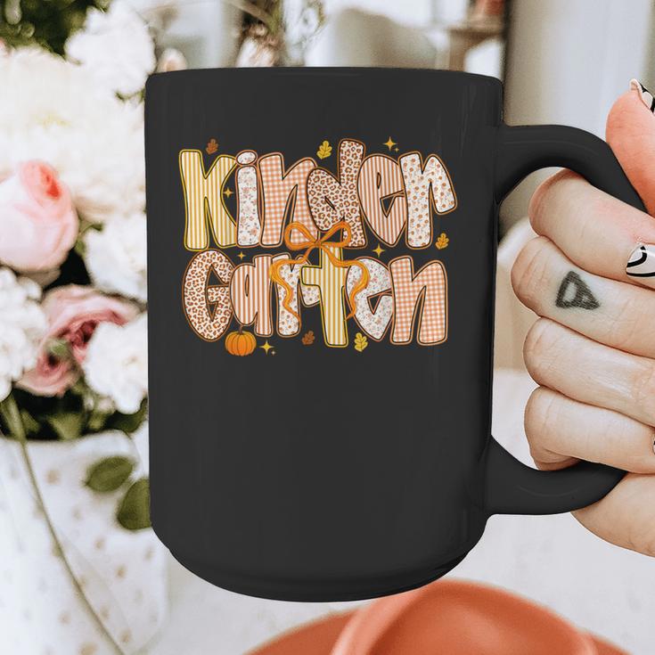 Kindergarten Teacher Fall Pumpkin Autumn Cute Graphic Print Coffee Mug, funny design Kindergarten Teacher Fall Pumpkin Autumn Cute Graphic Print Coffee Mug, funny design