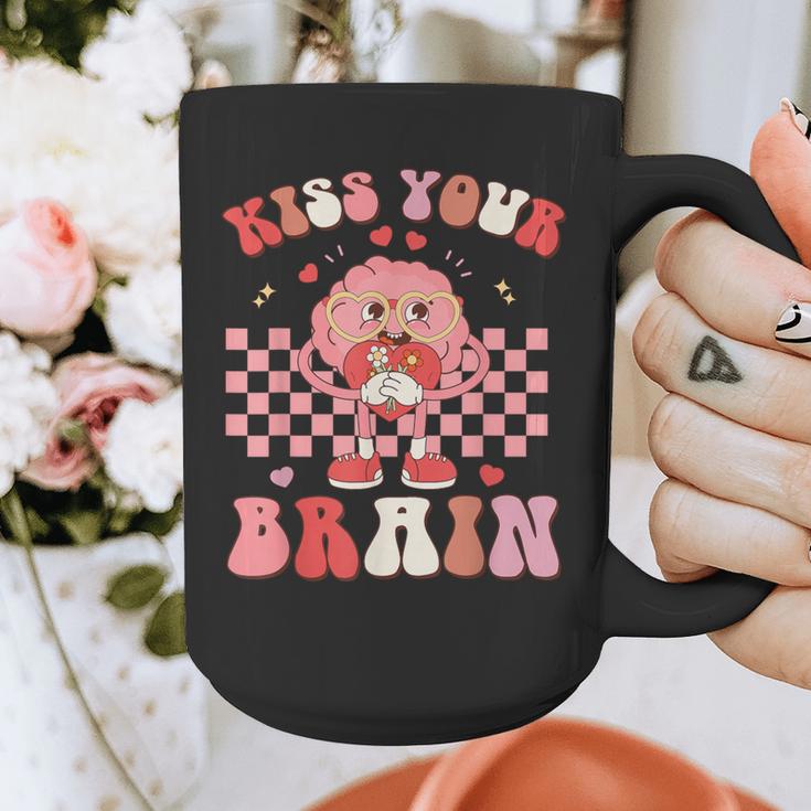 Kiss Your Brain Valentines Test Day Teacher Squad Kids Graphic Print Coffee Mug, funny design Kiss Your Brain Valentines Test Day Teacher Squad Kids Graphic Print Coffee Mug, funny design