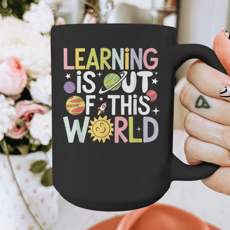 Learning Is Out Of This World Space Teacher Cute Groovy Graphic Print Coffee Mug, Groovy Teacher Gifts, funny design Learning Is Out Of This World Space Teacher Cute Groovy Graphic Print Coffee Mug, Groovy Teacher Gifts, funny design