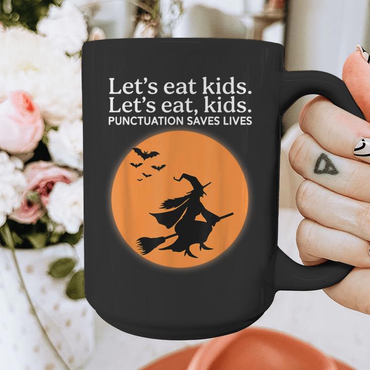 Let's Eat Kids Punctuation Saves Live Witch Grammar Teacher Graphic Print Coffee Mug, funny design Let's Eat Kids Punctuation Saves Live Witch Grammar Teacher Graphic Print Coffee Mug, funny design