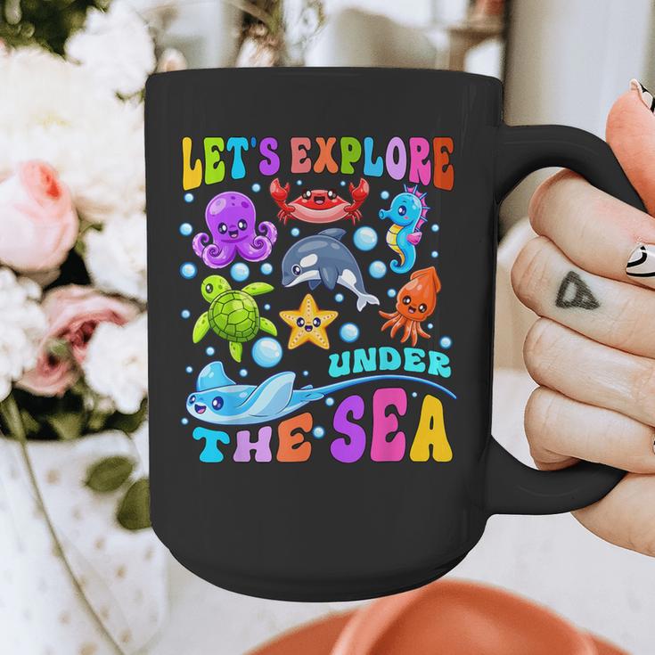 Let's Explore Under The Sea Back To School Student Teacher Graphic Print Coffee Mug, funny design Let's Explore Under The Sea Back To School Student Teacher Graphic Print Coffee Mug, funny design