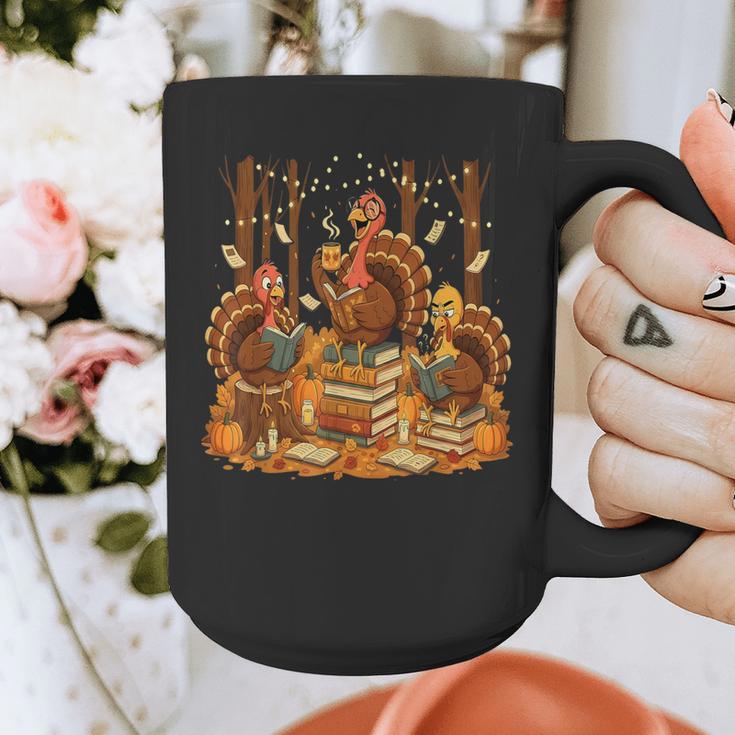 Librarian Turkey Reading Book Fall Thanksgiving Teacher Graphic Print Coffee Mug, funny design Librarian Turkey Reading Book Fall Thanksgiving Teacher Graphic Print Coffee Mug, funny design