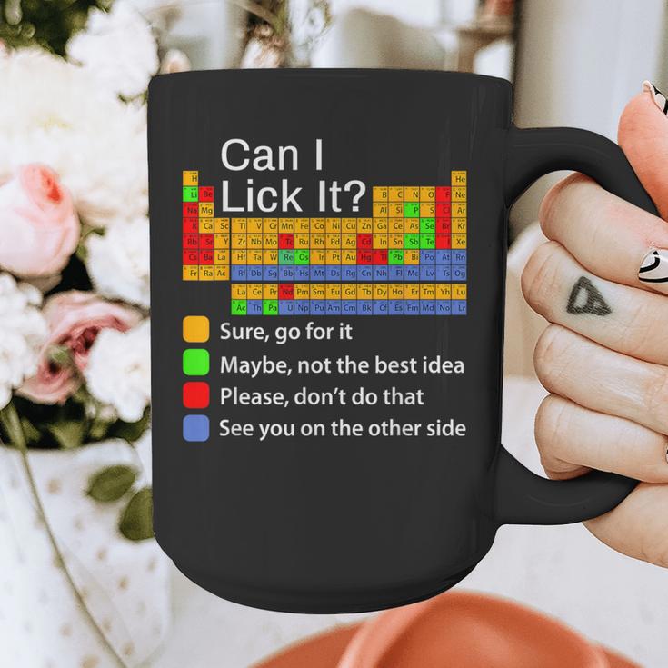 Can I Lick It Periodic Table Chemistry Teachers Graphic Print Coffee Mug, funny design