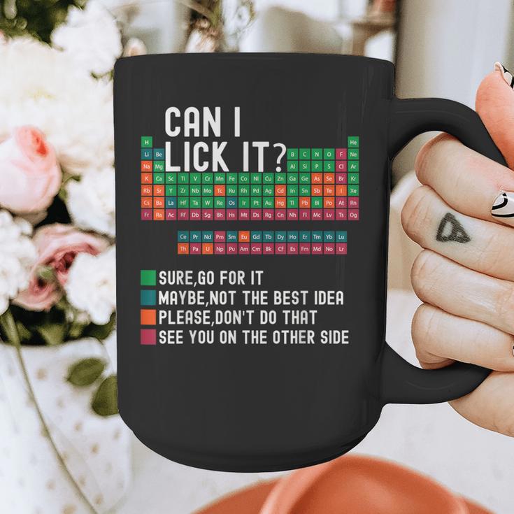 Can I Lick It Periodic Table Science Teacher Chemistry Graphic Print Coffee Mug, Science Teacher Gifts, funny design