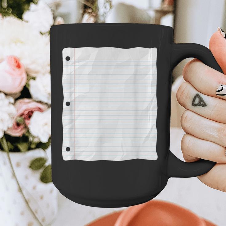 Lined Paper Notebook Halloween Costume For Students Teachers For Men Women Kids Graphic Print Coffee Mug, funny design