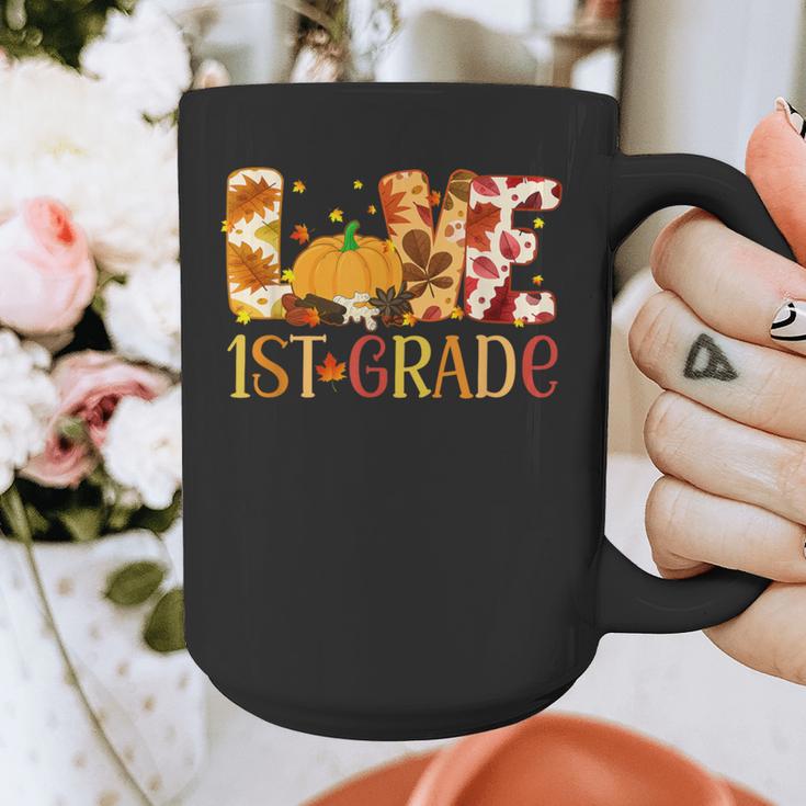 Love First Grade Happy Fall Thanksgiving Women 1st Teacher Graphic Print Coffee Mug, First Grade Teacher Gifts, funny design Love First Grade Happy Fall Thanksgiving Women 1st Teacher Graphic Print Coffee Mug, First Grade Teacher Gifts, funny design