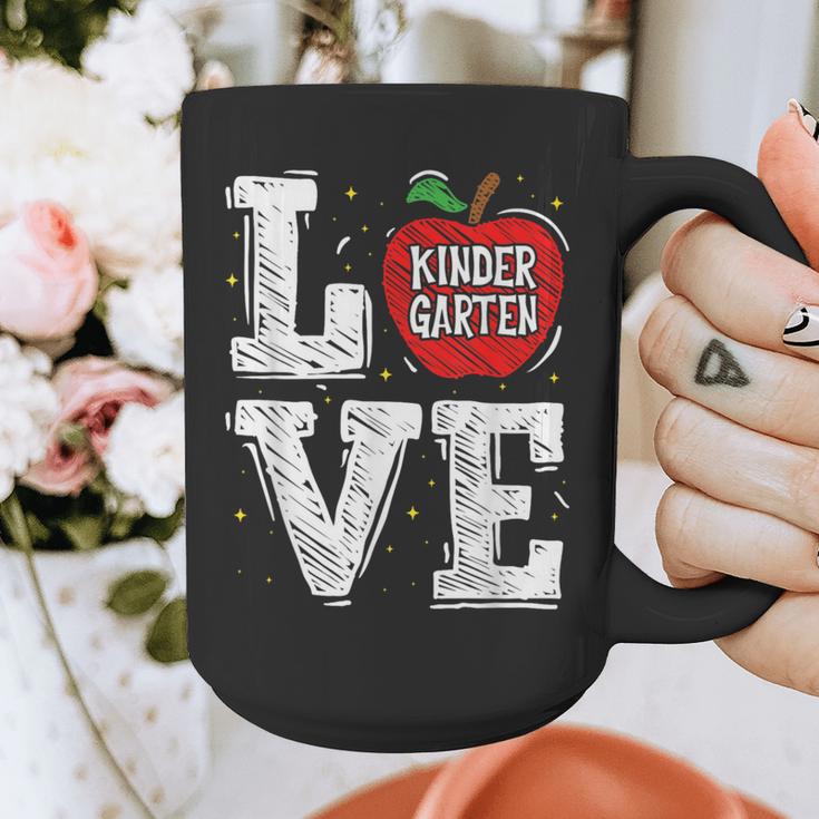 LOVE Kindergarten Teacher Student School Apple Graphic Print Coffee Mug, funny design LOVE Kindergarten Teacher Student School Apple Graphic Print Coffee Mug, funny design