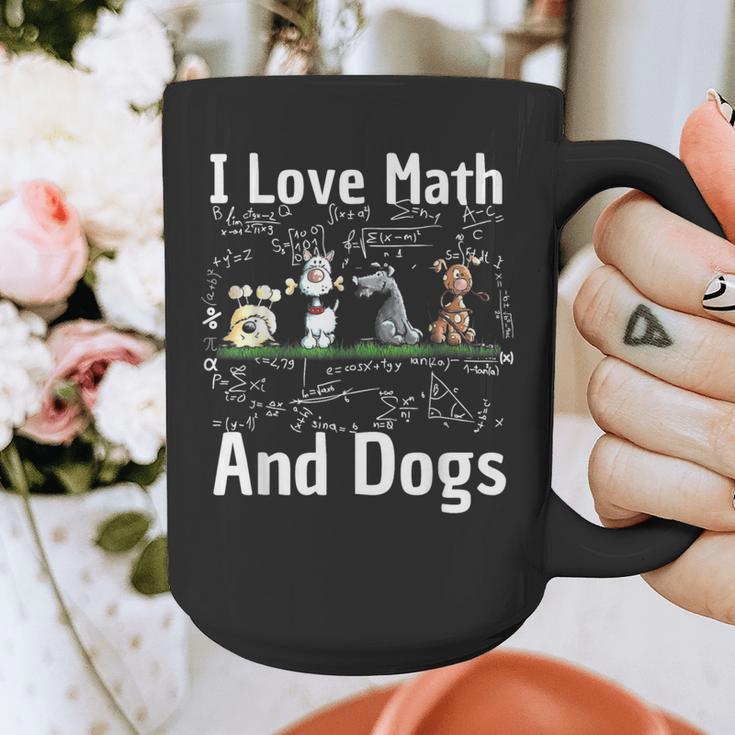 I Love Maths And Dogs Puppy Dog Lover Teacher Student Graphic Print Coffee Mug, funny design I Love Maths And Dogs Puppy Dog Lover Teacher Student Graphic Print Coffee Mug, funny design