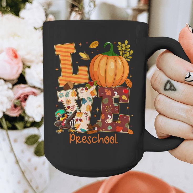 Love Preschool Teacher Turkey Thanksgiving Autumn Fall Graphic Print Coffee Mug, funny design Love Preschool Teacher Turkey Thanksgiving Autumn Fall Graphic Print Coffee Mug, funny design