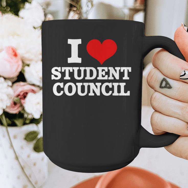 I Love Student Council Student Teacher Graphic Print Coffee Mug, funny design