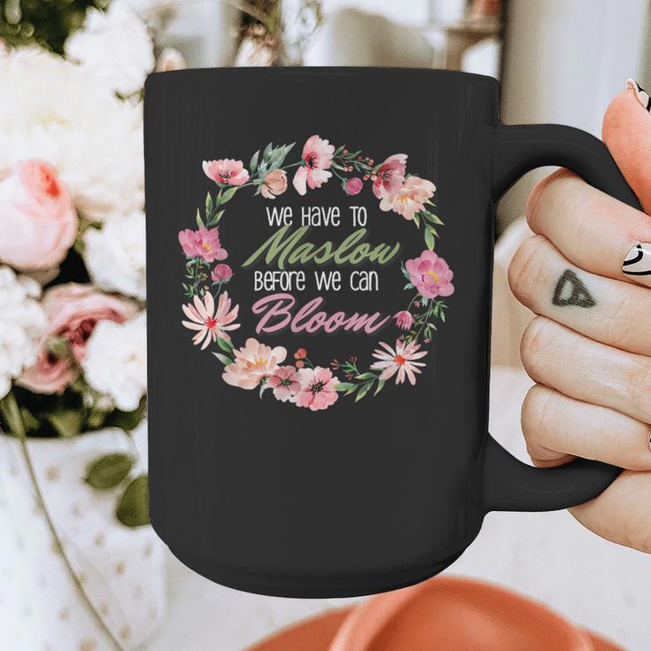 Maslow Before Blooms SPED Teacher School Psychologist Retro Men Women Graphic Print Coffee Mug, funny design