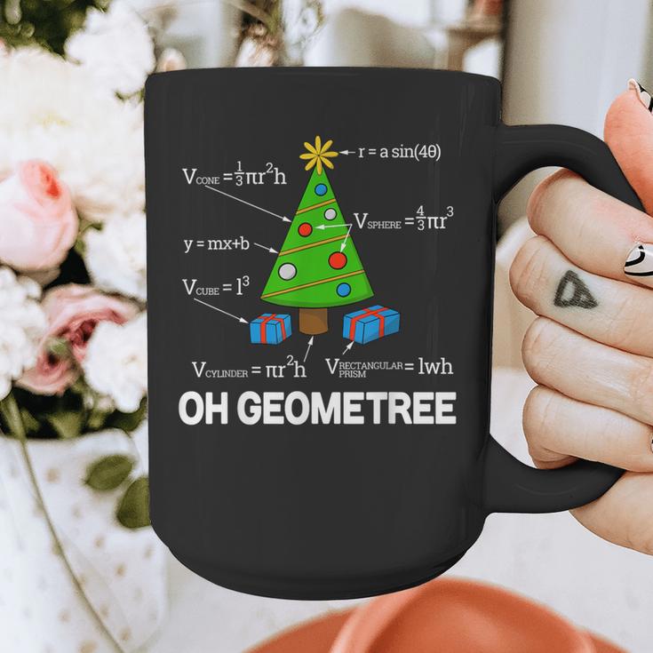 Math Geometry Christmas Tree Geometree Teacher Graphic Print Coffee Mug, funny design