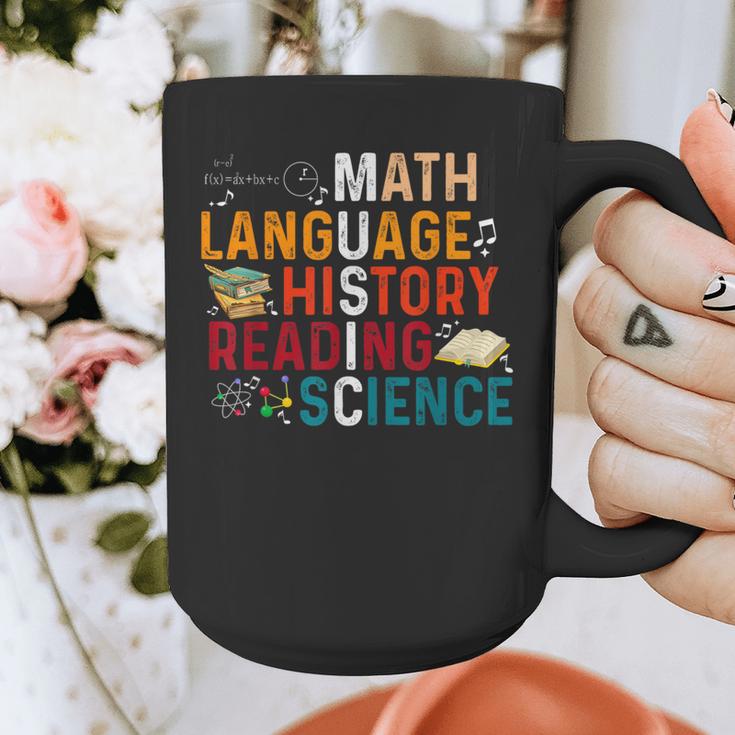 Math Language History Reading Science Music Teacher Graphic Print Coffee Mug, History Teacher Gifts, Science Teacher Gifts, funny design Math Language History Reading Science Music Teacher Graphic Print Coffee Mug, History Teacher Gifts, Science Teacher Gifts, funny design