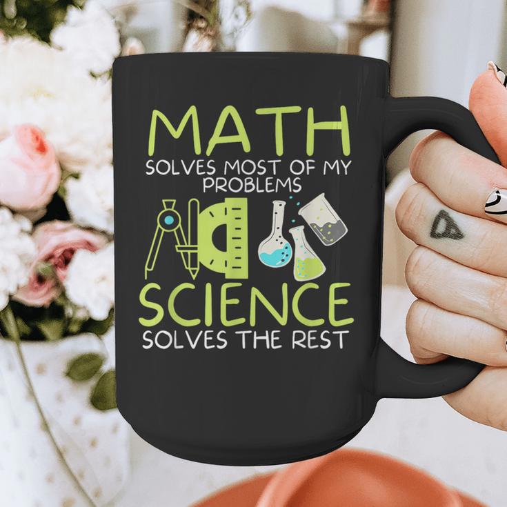 Math Solves Most Of My Problems Science Math Science Teacher Graphic Print Coffee Mug, Science Teacher Gifts, funny design