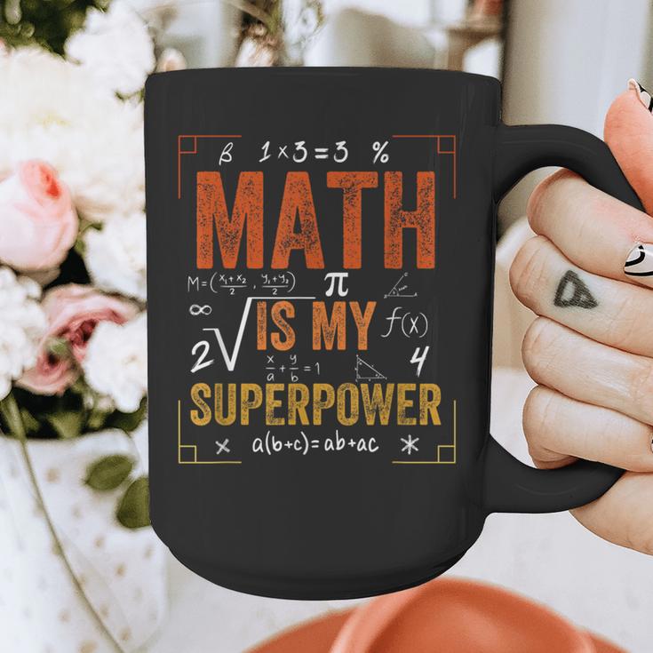 Math Is My Superpower Funny Teacher Graphic Print Coffee Mug, funny design Math Is My Superpower Funny Teacher Graphic Print Coffee Mug, funny design