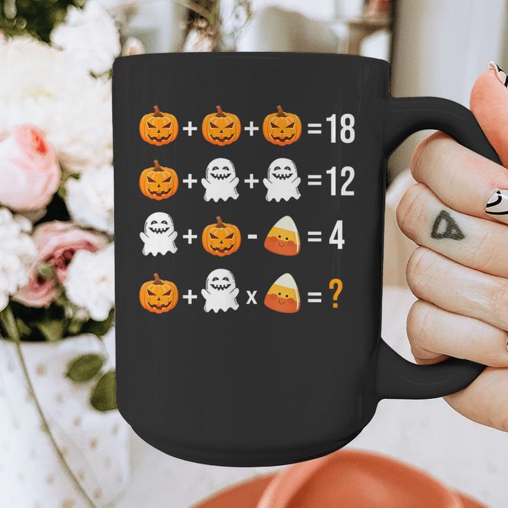 Math Teacher Halloween Equation Pumpkin Ghost Candy Corn Graphic Print Coffee Mug, funny design Math Teacher Halloween Equation Pumpkin Ghost Candy Corn Graphic Print Coffee Mug, funny design