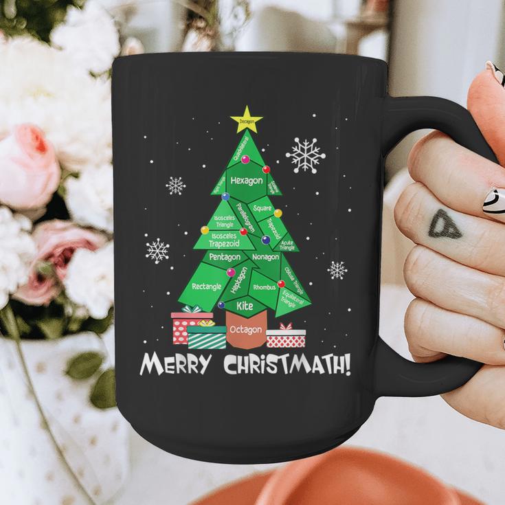 Math Teacher Polygon Christmas Tree Geometry Merry Christmas Graphic Print Coffee Mug, funny design