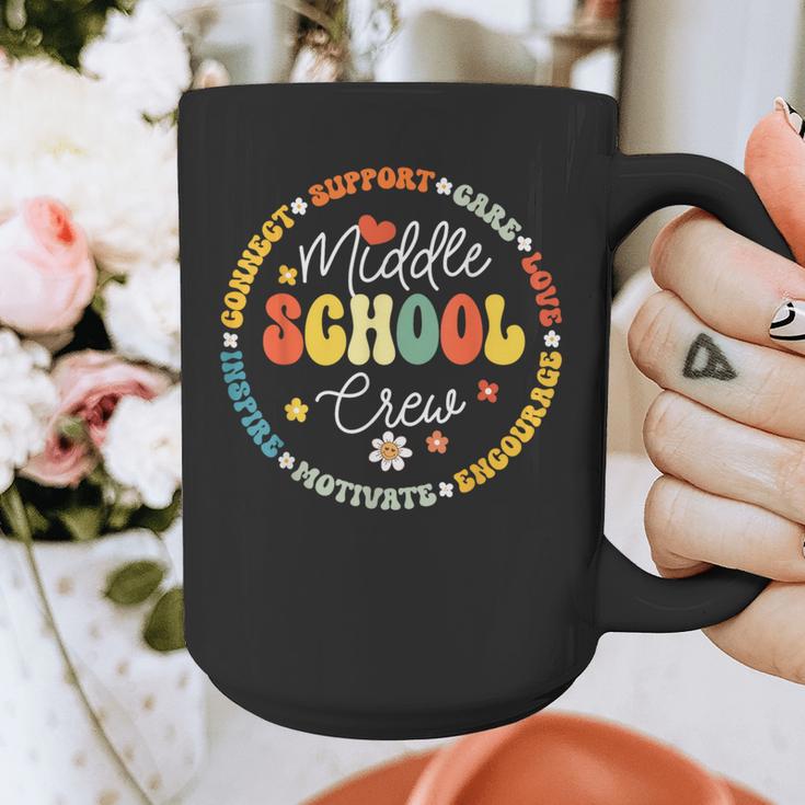 Middle School Crew Back To School For Teacher Graphic Print Coffee Mug, funny design