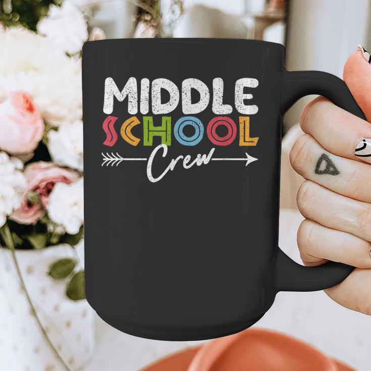 Middle School Crew Retro Teacher Student Vintage Graphic Print Coffee Mug, funny design Middle School Crew Retro Teacher Student Vintage Graphic Print Coffee Mug, funny design
