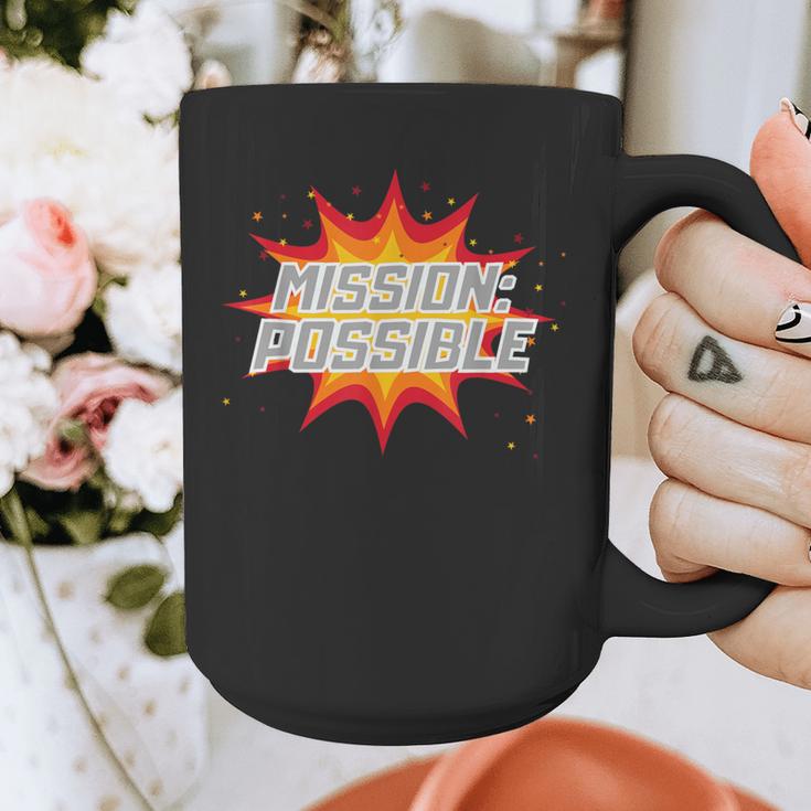 Mission Possible Motivational Inspirational School Teacher Graphic Print Coffee Mug, funny design Mission Possible Motivational Inspirational School Teacher Graphic Print Coffee Mug, funny design