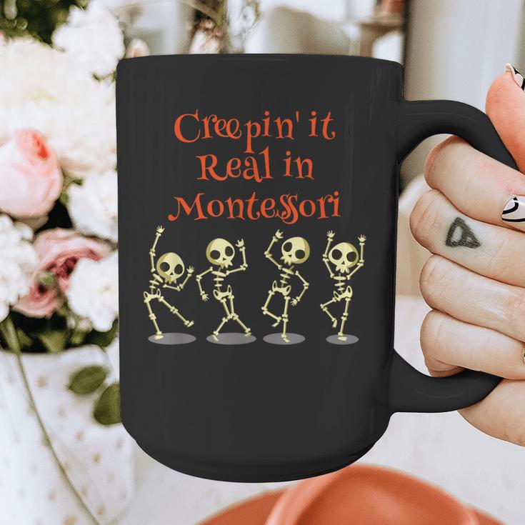 Montessori Creepin' It Real HALLOWEEN School Teacher Shirt Graphic Print Coffee Mug, funny design