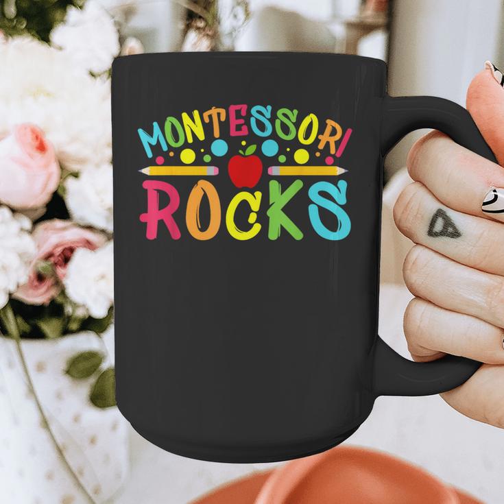 Montessori Rocks Montessori Teacher Back To School Graphic Print Coffee Mug, funny design