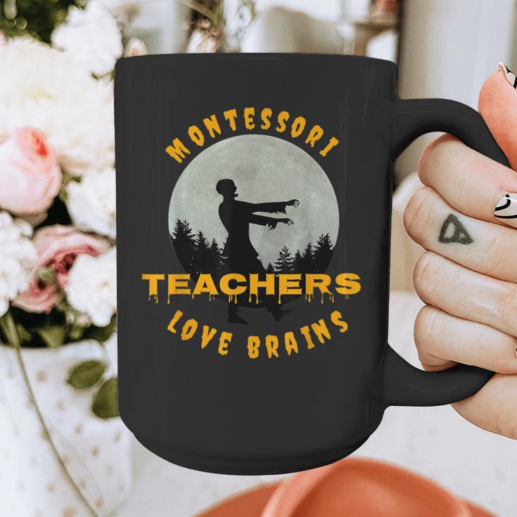Montessori Teachers Love Brains Halloween Novelty Men Women Graphic Print Coffee Mug, funny design Montessori Teachers Love Brains Halloween Novelty Men Women Graphic Print Coffee Mug, funny design